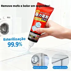 Gel Removedor De Mofo Tira Mofo Bolor Para Máquina De Lavar Geladeira Selantes 120g Forte Não Precisa Esfregar