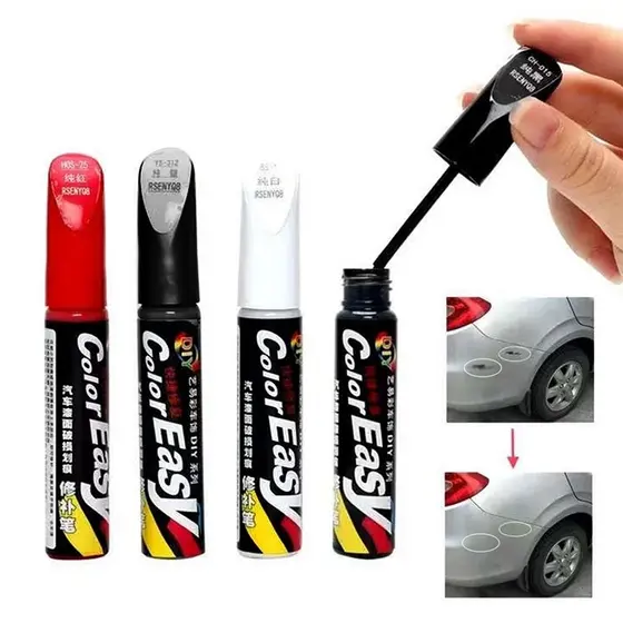 Caneta Reparadora Automotiva Pintura Permanente Secagem Rápida Não Sai Na Água Tira Riscos Carro Moto