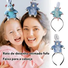 Tiara Ratatouille De Pelúcia Chef Remy Com Prendedor Cabelo Maluco Fantasia Cosplay Carnaval Fofa