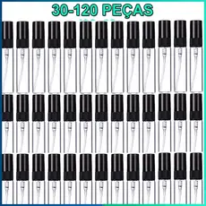 preto Frasco de vidro 5ml com válvula spray 30-120 unidades amostra perfume