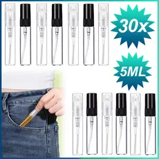Frasco de vidro 5ml com válvula spray 30 unidades amostra perfume