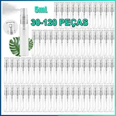 branco Frasco de vidro 5ml com válvula spray 30-120 unidades amostra perfume