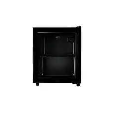 Frigobar Expositor HQ 50L Porta de Vidro Duplo Full Black com Luz Interna e Termostato HQ-50FBPV