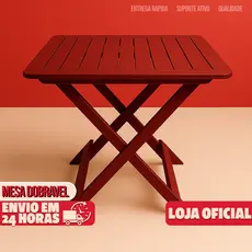 Mesa Dobrável Quadrada Preta Grande 80x72x70cm para Cozinha Quintal Churrasco Sala Restaurante