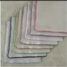 Kit C/ 10 Fralda Fraldinha (Babetes) 100% Algodão (2 de Cada Cor) Menino Menina Bebê