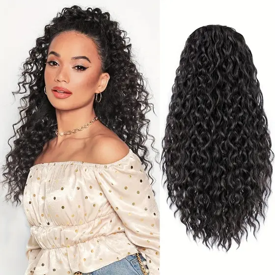 Rabo de Cavalo Cacheado 60cm Bio Hair Aspecto Humano