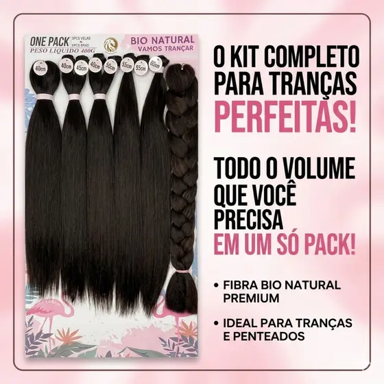 Cabelo Bio Fibra Miss Ariana Freedom 65cm Liso 380g + Jumbo