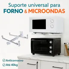 Suporte Microondas Parede E Forno Eltétrico Suporte Universal Aço Carbono