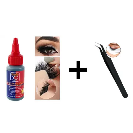 Salon Pro｜Cola 30s + Pinça Preta Ponta｜Extensão Profissional