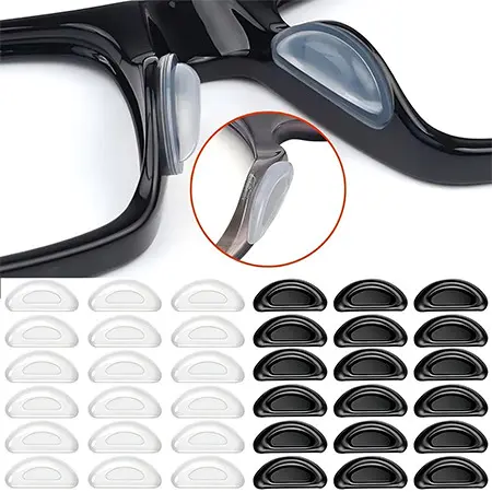 10 20 Pares De Almofadas De Nariz Adesivas Coladas Em Silicone Antiderrapante Para Óculos De Sol Finos