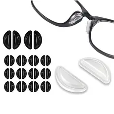 Kit 5/10/15/20 Pares De Almofadas De Nariz Adesivas De Silicone Para Óculos , Antiderrapantes , Confortáveis , Super Mac