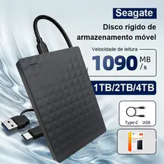 Seagate 1TB/2TB/4TB HD Disco Rígido Externo USB 3.0 Velocidade De Transmissão Rápida Para Arquivos Grandes SSD