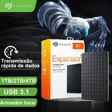Seagate 1TB/2TB/4TB Disco Rígido USB 3.1 Externo HD Velocidade De Transmissão Rápida Para Arquivos Grandes