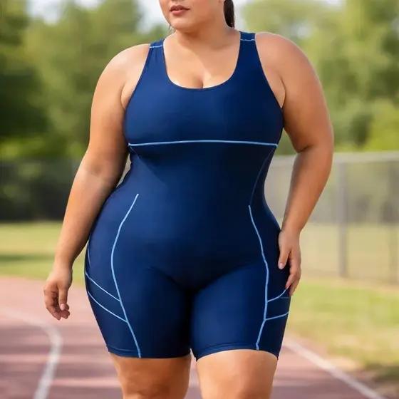 Maiô Hidroginástica Plus Size Macaquinho Academia