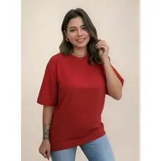 Blusa Oversized Feminina Algodão Básica Estilo Tumblr Streetwear Camiseta Grande Confortável