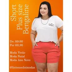 Shorts Bermuda PLUS SIZE Bengaline - Vários Tamanhos G1 G2 G3 G4