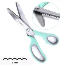 TESOURA PROFISSIONAL PICOTAR ARRENDODADO ONDINHA ESCALOPE LANMAX PARA TECIDOS/EVA/COURO/PAPEL/SCRAP