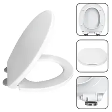 TAMPA PRIVADA OVAL UNIVERSAL DE POLIPROPILENO COM FECHAMENTO SUAVE AMORTECIMENTO SOFT CLOSE BANHEIRO SOFISTICADO