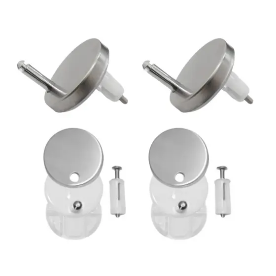 KIT FIXAÇÃO PARAFUSOS VASO SANITÁRIO ACABAMENTO CROMADO CONJUNTO COMPLETO
