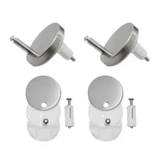 KIT FIXAÇÃO PARAFUSOS VASO SANITÁRIO ACABAMENTO CROMADO CONJUNTO COMPLETO