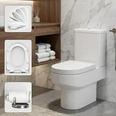 Assento Sanitário Tampa de Privada Carrara de Polipropileno Fechamento Suave Soft Close Limpa Fácil