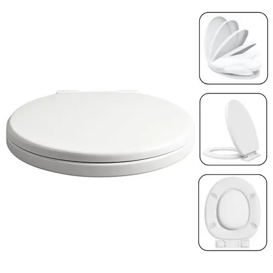 Assento Sanitário Soft Close Tampa de Vaso Privada Oval Anti-ruído Modelo Universal Fechamento Suave