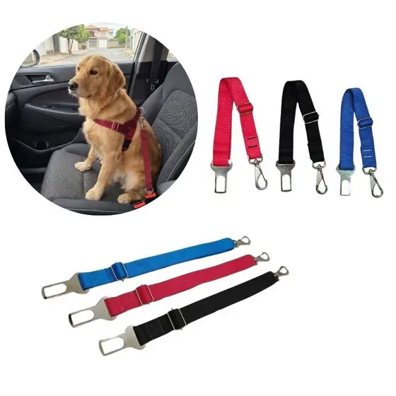 Cinto de segurança ajustavel pet universal para veículos para cães gatos viagem - Brie Pet