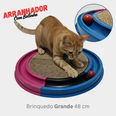 Brinquedo Interativo para Gatos com Pista e 1 Bolinha Play Cat Antiestresse