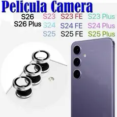 Película Protetora de Lentes de câmera Lisa de metal para samsung S26 S26 S23 S23 FE S23 Plus S24 S24 FE S24 Plus