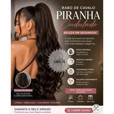 Aplique Cabelo Piranha Idêntico Humano Aceita Chapinha
