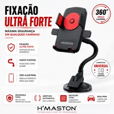 Suporte Veicular Celular Ventosa Ultra Forte 360° Flexível Painel Parabrisa Uber GPS iPhone Android