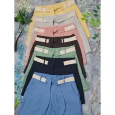 shorts com cinto com ziper na lateral super  clásico para vestir tem tamanho  P M G GG