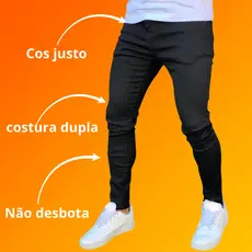 Calça jeans masculina skinny tradicional estica muito frete gratis