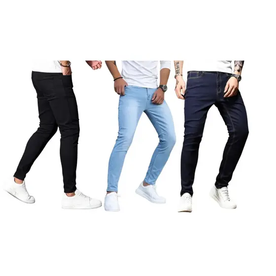 Kit Calças Jeans Skinny algodão básica para qualquer ocasião - Linha Premium