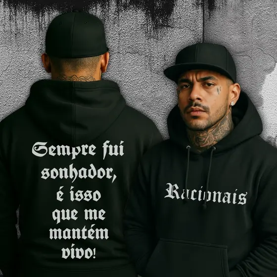 Blusa de Frio Racionais Moletom Adulto Infantil Rap Flanelado Alta Qualiade Agasalho Com Bolsos