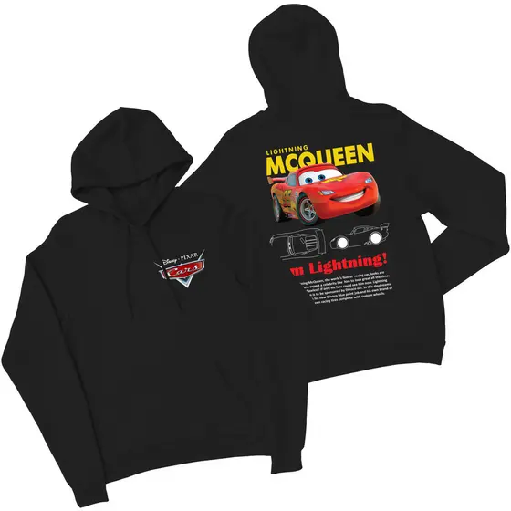 Moletom Blusa De Fio Relâmpago McQueen Carros Disney Canguru Flanelado Casaco Premium Unissex Streetwear