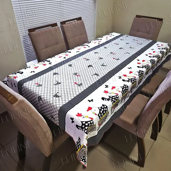 Toalha De Mesa 6 Cadeiras COZINHA Estampada 200X145cm Decorativa