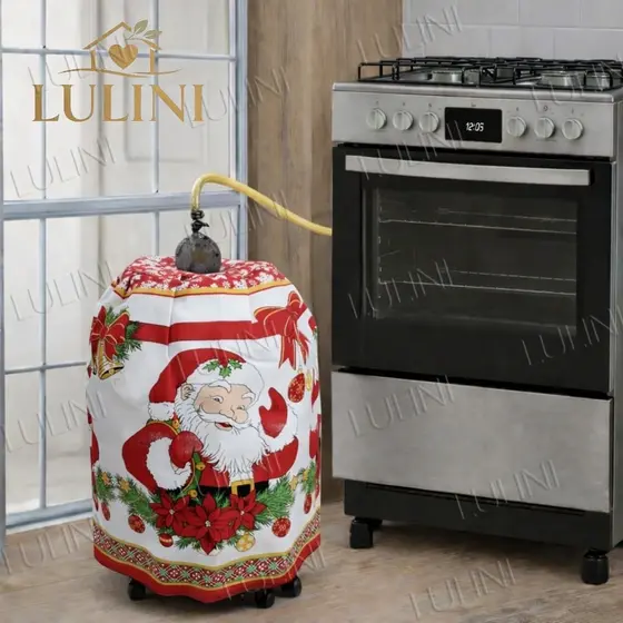 Capa Botijão de Gás Estampado Tecido Oxford Lavável Casa Decoração Cozinha Alta Durabilidade