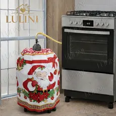 Capa Botijão de Gás Estampado Tecido Oxford Lavável Casa Decoração Cozinha Alta Durabilidade