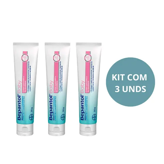 KIT C/3 Bepantol Baby Pomada Assadura Bebe - 30g