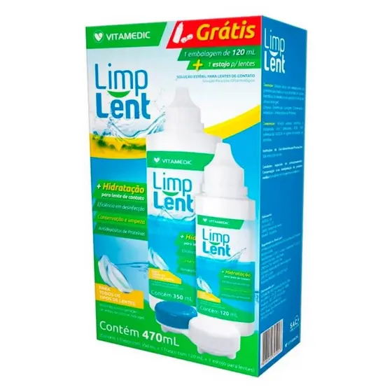 kit Limp Lent Limpeza E Hidratação Para Lentes De Contato 470ml