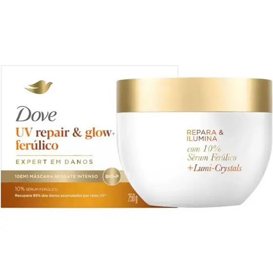 Máscara Capilar Dove UV Repair & Glow + Ferúlico 250g