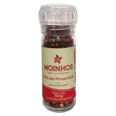 Mix de Pimentas em Grãos 50g – Moedor de Vidro Reutilizável - Sem Glúten