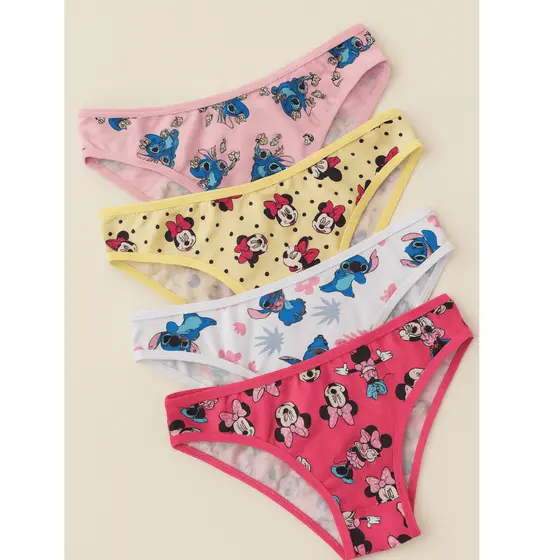 Kit 5 ou 10 Calcinha Menina Moça Juvenil Estampada Personagens