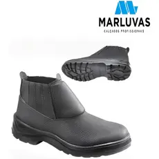 Bota Botina Elastico de Segurança Marluvas para Pedreiro Obra Construção Civil Bico PVC Conforto VULCAFELX