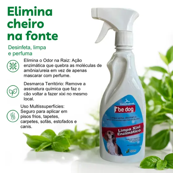 Limpa Xixi Enzimático Removedor de Odor e Desmarca Território para Cachorro Be Dog 500mL
