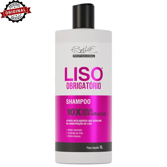 Shampoo Profissional Liso Obrigatório 1L | Hidratação e reconstrução