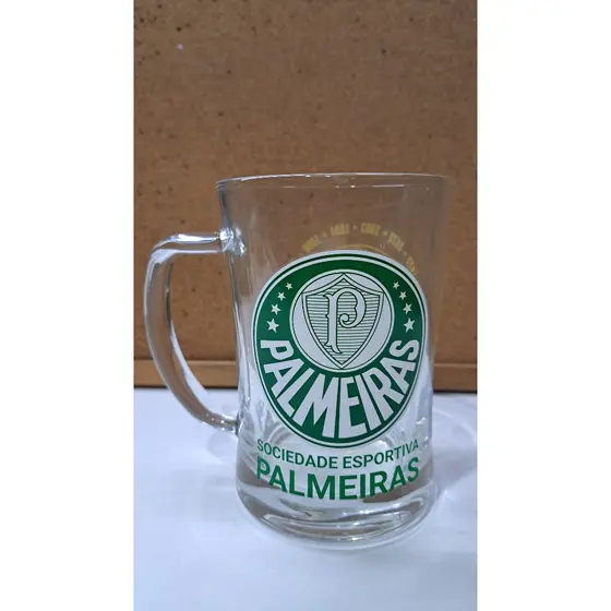 Caneca Vidro 650ml Palmeiras – Produto Licenciado Oficial