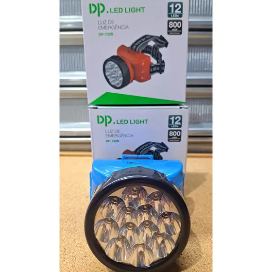 Lanterna De Cabeça 12 Leds Recarregável Dp 722b Caça Pesca