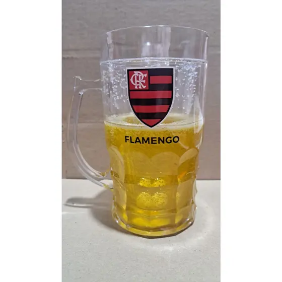 Caneca Gel 600ml Flamengo – Oficial e Resistente